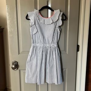 Crewcuts blue/white striped dress